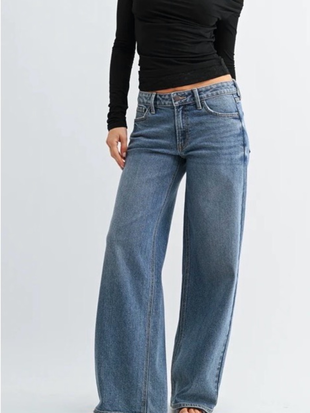 Just USA Low-rise baggy Medium Blue size 4